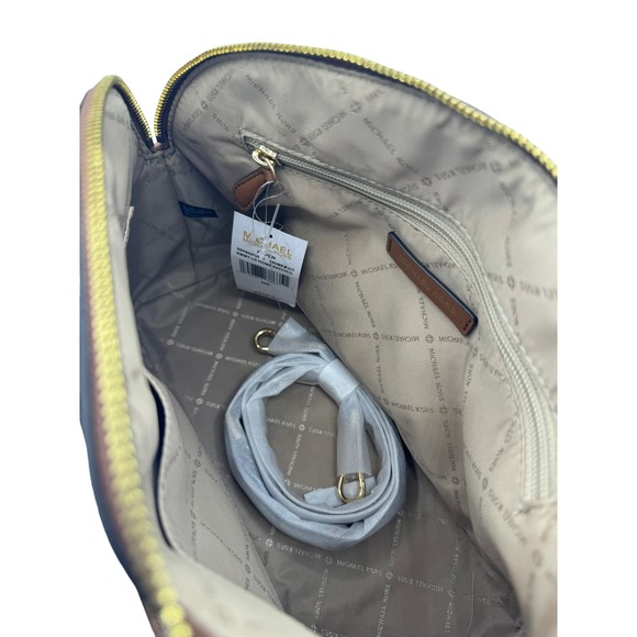 NWT - Michael Kors MK Aspen patches - Emmy Lg dome Satchel / Bag / Purse - Picture 5 of 7